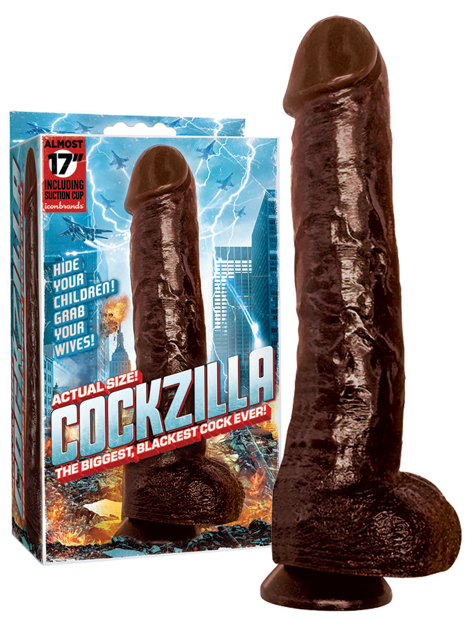 Cockzilla - Black Realistic Cock 16.5 inch