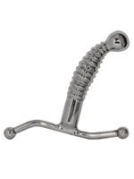 Stainless Steel Ribbed Prostate Stimulator
